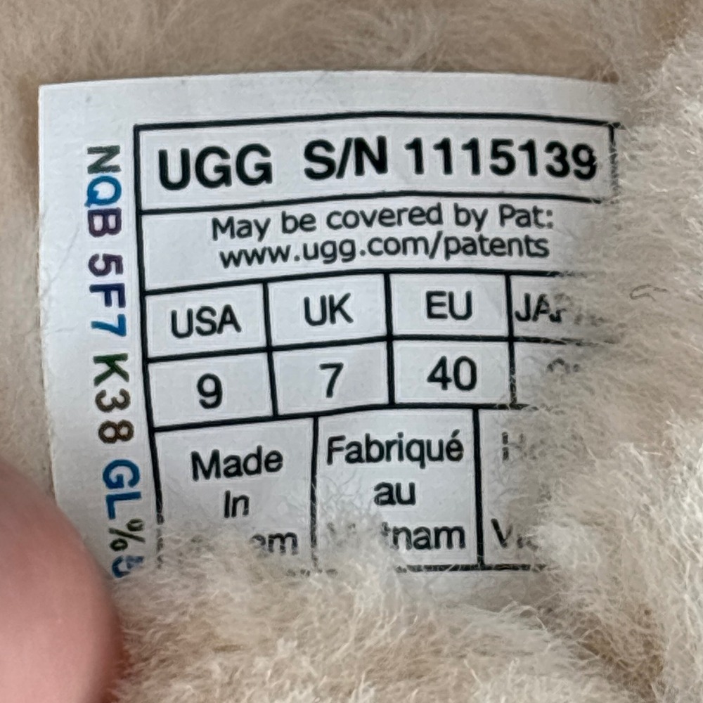 UGG Pearle UGGplush Scuff Slipper Cream Women Size 9 Faux Fur Suede Comfort Warm - Picture 2 of 13